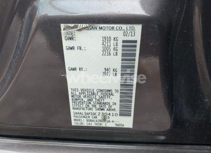 Photo 9 of 2013 Nissan Altima 2.5 S (VIN 1N4AL3AP1DC230410)