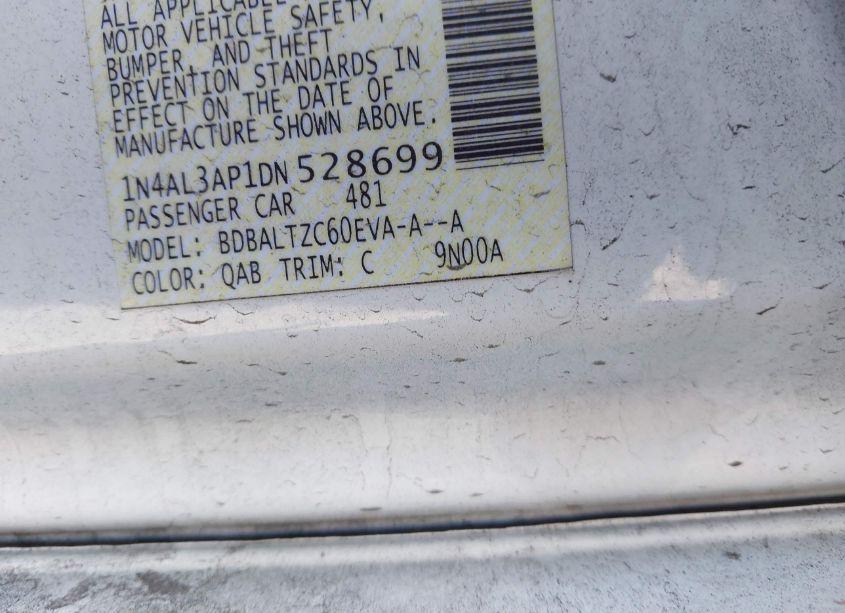 Photo 9 of 2013 Nissan Altima 2.5 SV (VIN 1N4AL3AP1DN528699)