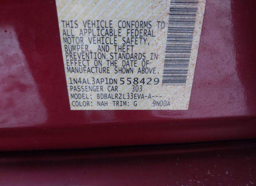 Photo 9 of 2013 Nissan Altima 2.5 S (VIN 1N4AL3AP1DN558429)