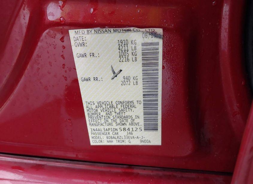 Photo 9 of 2013 Nissan Altima 2.5 S (VIN 1N4AL3AP1DN584125)