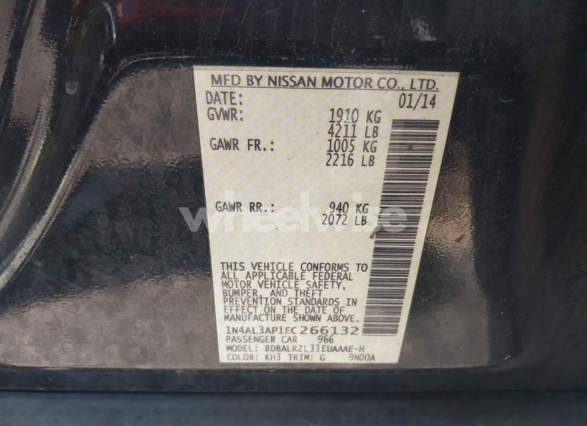 Photo 9 of 2014 Nissan Altima 2.5 S (VIN 1N4AL3AP1EC266132)