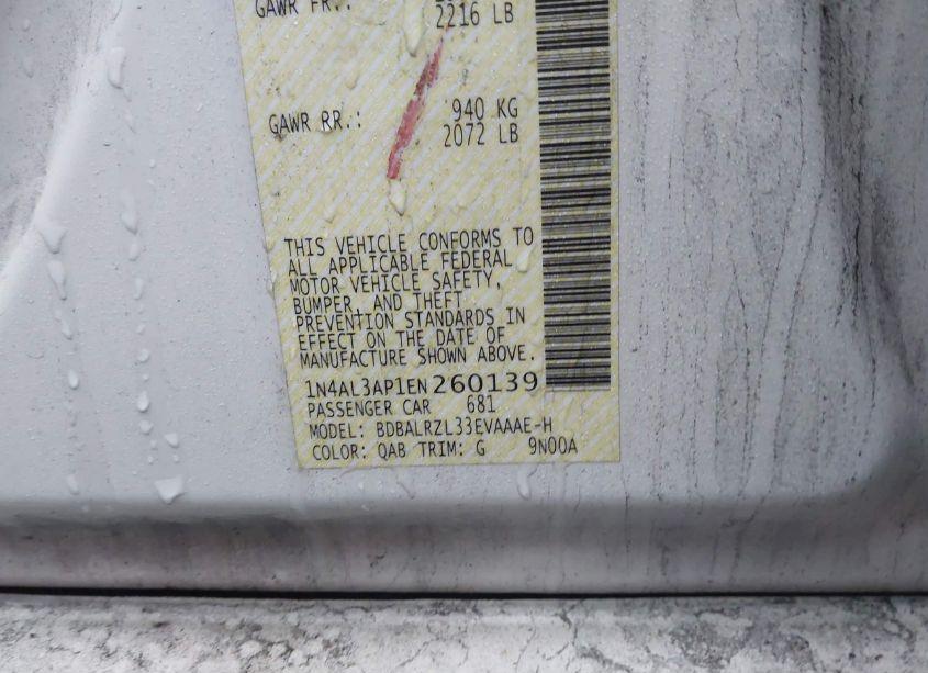 Photo 9 of 2014 Nissan Altima 2.5 S (VIN 1N4AL3AP1EN260139)