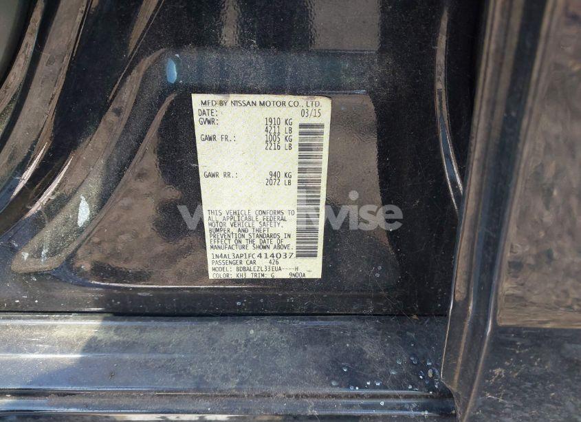 Photo 9 of 2015 Nissan Altima 2.5 S (VIN 1N4AL3AP1FC414037)