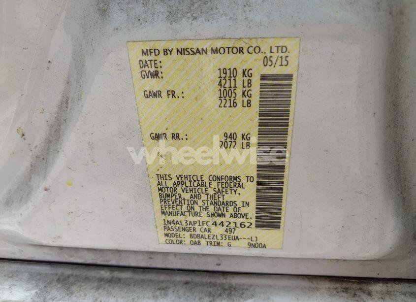 Photo 9 of 2015 Nissan Altima 2.5 S (VIN 1N4AL3AP1FC442162)