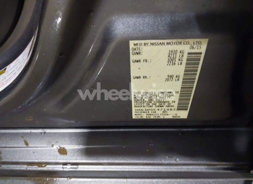 Photo 9 of 2015 Nissan Altima 2.5 S (VIN 1N4AL3AP1FC471483)