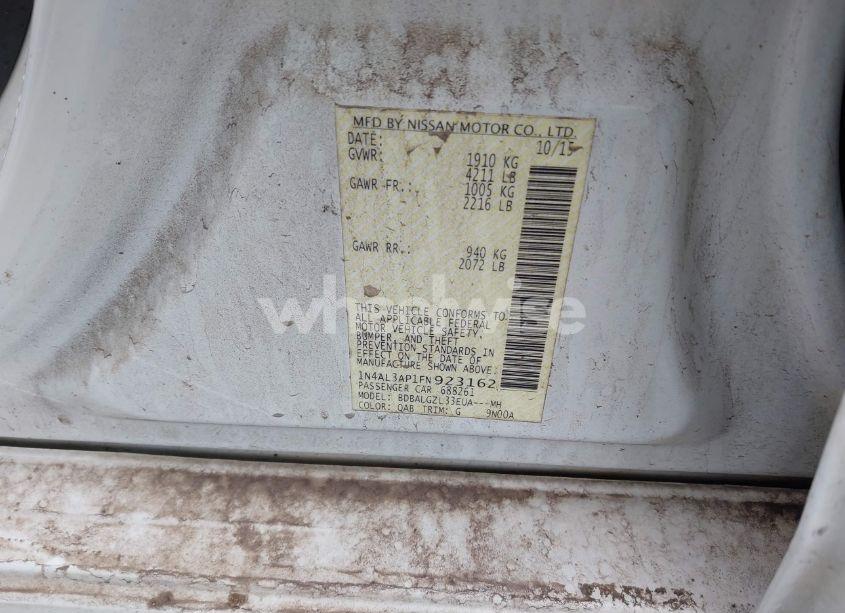 Photo 9 of 2015 Nissan Altima 2.5 S (VIN 1N4AL3AP1FN923162)