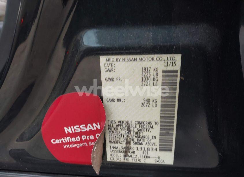 Photo 9 of 2016 Nissan Altima 2.5 SV (VIN 1N4AL3AP1GC131834)