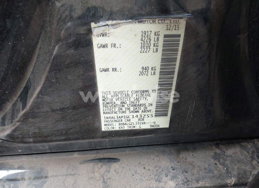 Photo 9 of 2016 Nissan Altima 2.5 S (VIN 1N4AL3AP1GC143255)