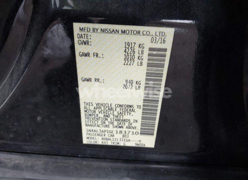 Photo 9 of 2016 Nissan Altima 2.5 SV (VIN 1N4AL3AP1GC183710)