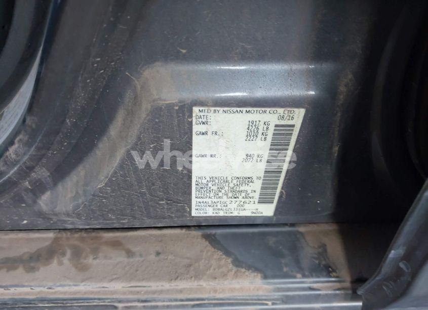 Photo 9 of 2016 Nissan Altima 2.5 S (VIN 1N4AL3AP1GC277621)