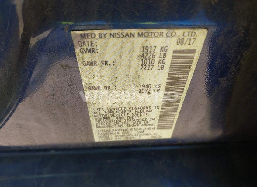 Photo 9 of 2017 Nissan Altima 2.5 SR (VIN 1N4AL3AP1HC494264)