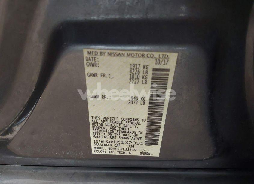 Photo 9 of 2018 Nissan Altima 2.5 S (VIN 1N4AL3AP1JC132991)