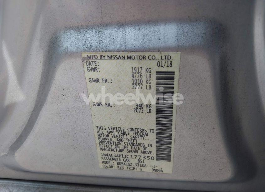 Photo 9 of 2018 Nissan Altima 2.5 S (VIN 1N4AL3AP1JC177350)