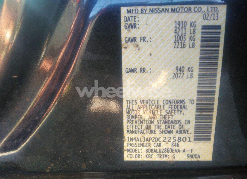 Photo 9 of 2013 Nissan Altima 2.5 SV (VIN 1N4AL3AP2DC225801)