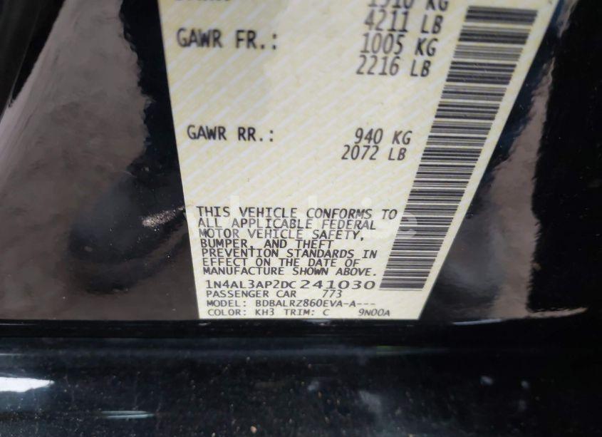 Photo 9 of 2013 Nissan Altima 2.5 S (VIN 1N4AL3AP2DC241030)