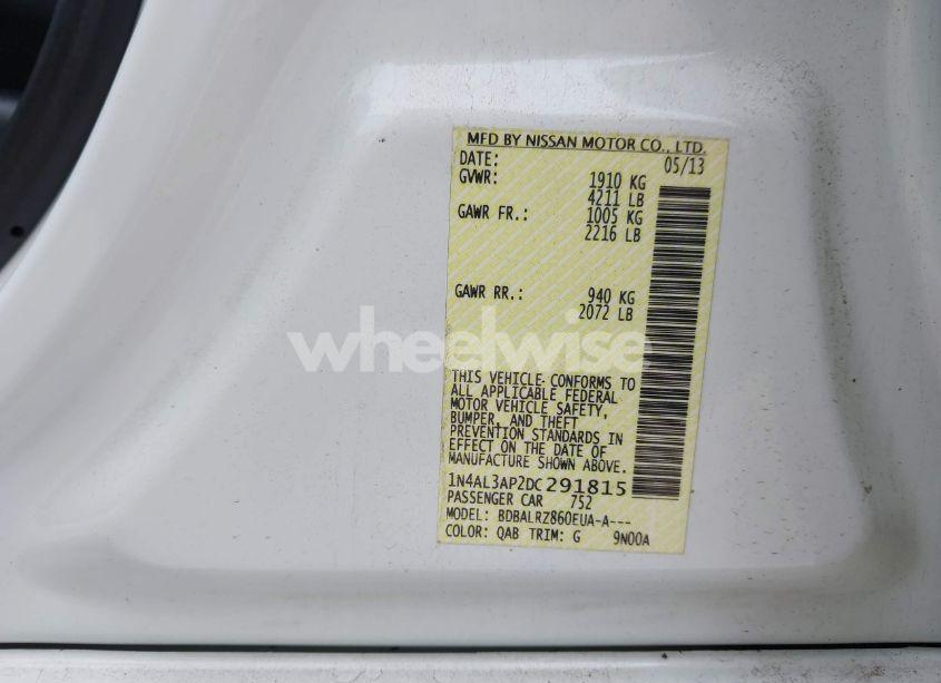 Photo 9 of 2013 Nissan Altima 2.5 S (VIN 1N4AL3AP2DC291815)