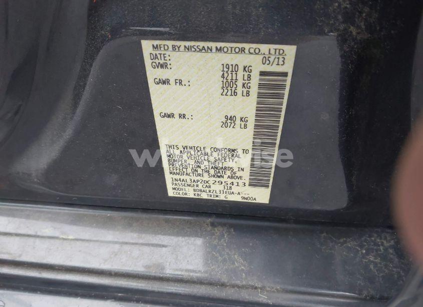 Photo 9 of 2013 Nissan Altima 2.5 S (VIN 1N4AL3AP2DC295413)