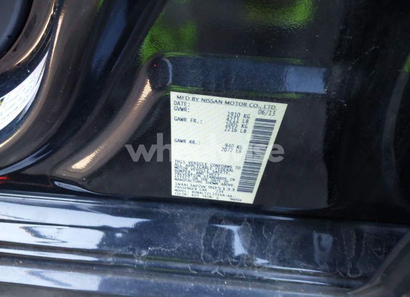 Photo 9 of 2013 Nissan Altima 2.5 SV (VIN 1N4AL3AP2DC905133)