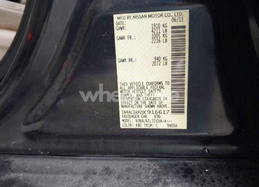 Photo 9 of 2013 Nissan Altima 2.5 S (VIN 1N4AL3AP2DC916617)