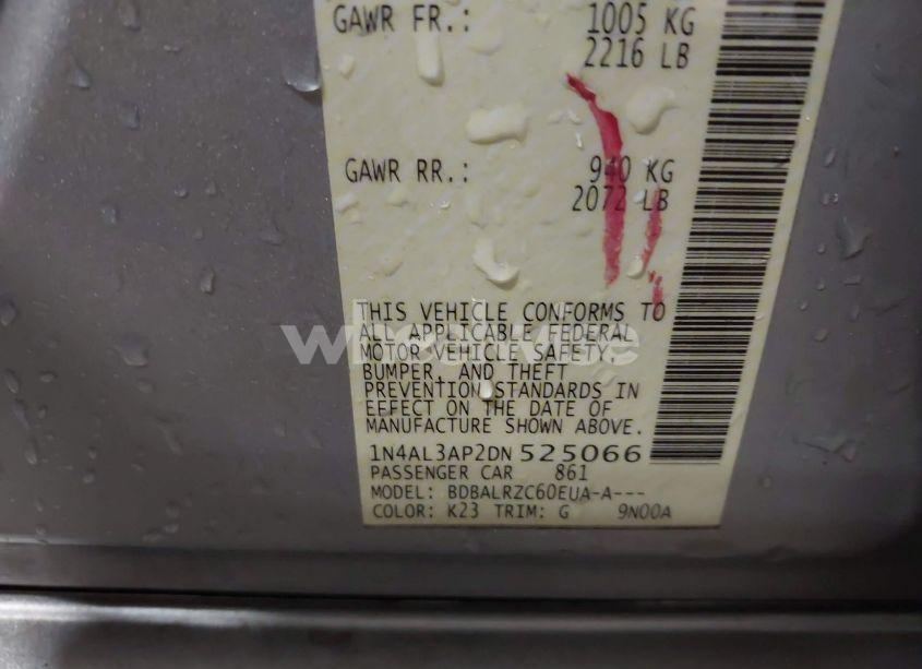 Photo 9 of 2013 Nissan Altima 2.5 S (VIN 1N4AL3AP2DN525066)