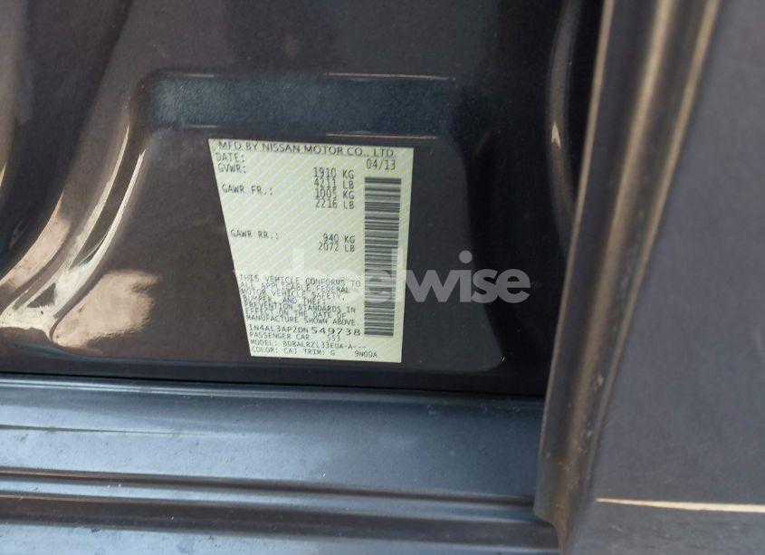 Photo 9 of 2013 Nissan Altima 2.5 S (VIN 1N4AL3AP2DN549738)