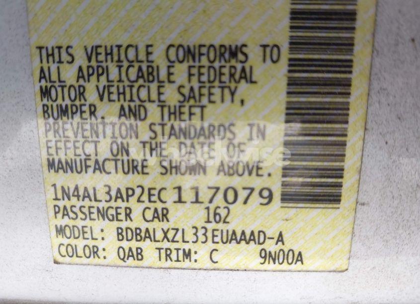 Photo 9 of 2014 Nissan Altima 2.5 SL (VIN 1N4AL3AP2EC117079)