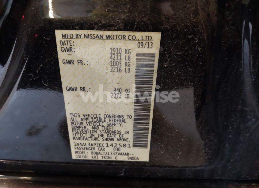 Photo 9 of 2014 Nissan Altima 2.5 SV (VIN 1N4AL3AP2EC142581)