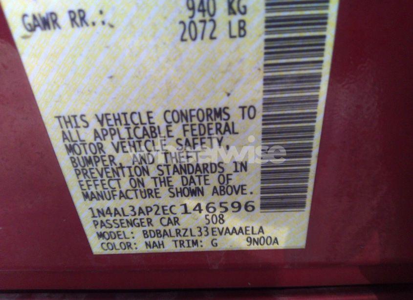 Photo 9 of 2014 Nissan Altima 2.5 S (VIN 1N4AL3AP2EC146596)