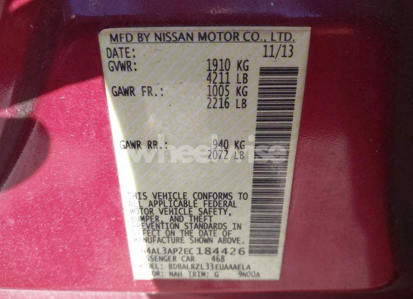 Photo 9 of 2014 Nissan Altima 2.5 S (VIN 1N4AL3AP2EC184426)