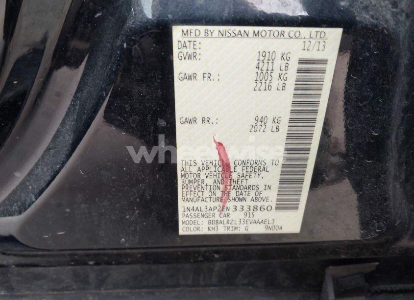 Photo 9 of 2014 Nissan Altima 2.5 S (VIN 1N4AL3AP2EN333860)