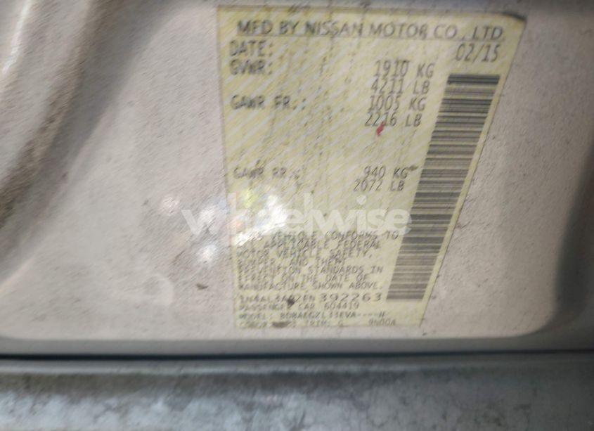 Photo 9 of 2015 Nissan Altima 2.5 S (VIN 1N4AL3AP2FN392263)