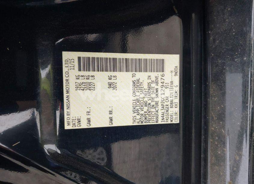 Photo 9 of 2016 Nissan Altima 2.5 SV (VIN 1N4AL3AP2GC129476)