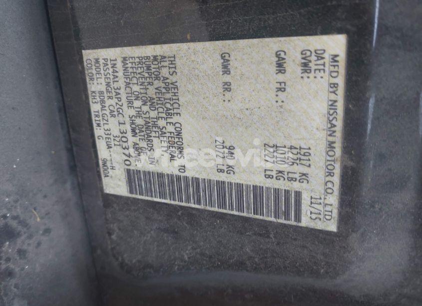 Photo 9 of 2016 Nissan Altima 2.5 S (VIN 1N4AL3AP2GC130370)