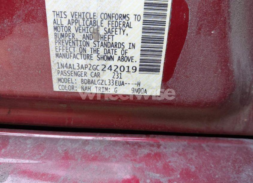 Photo 9 of 2016 Nissan Altima 2.5 S (VIN 1N4AL3AP2GC242019)