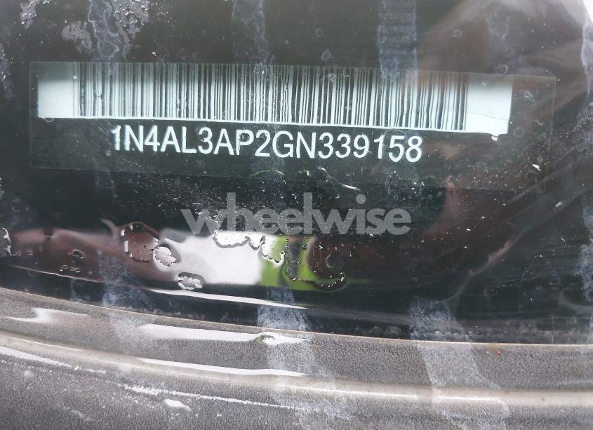 Photo 12 of 2016 Nissan Altima 2.5/2.5 S/2.5 SL/2.5 SR/2.5 SV (VIN 1N4AL3AP2GN339158)