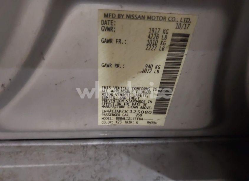 Photo 9 of 2018 Nissan Altima 2.5 SV (VIN 1N4AL3AP2JC125080)