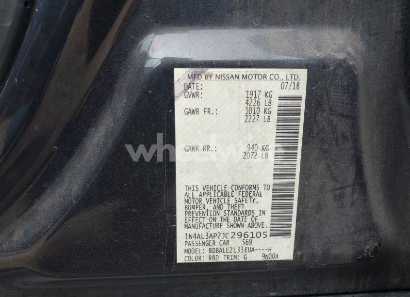 Photo 9 of 2018 Nissan Altima 2.5 S (VIN 1N4AL3AP2JC296105)