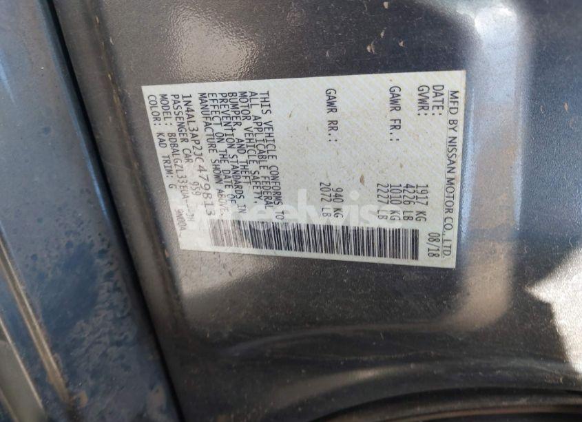 Photo 9 of 2018 Nissan Altima 2.5 S (VIN 1N4AL3AP2JC479813)