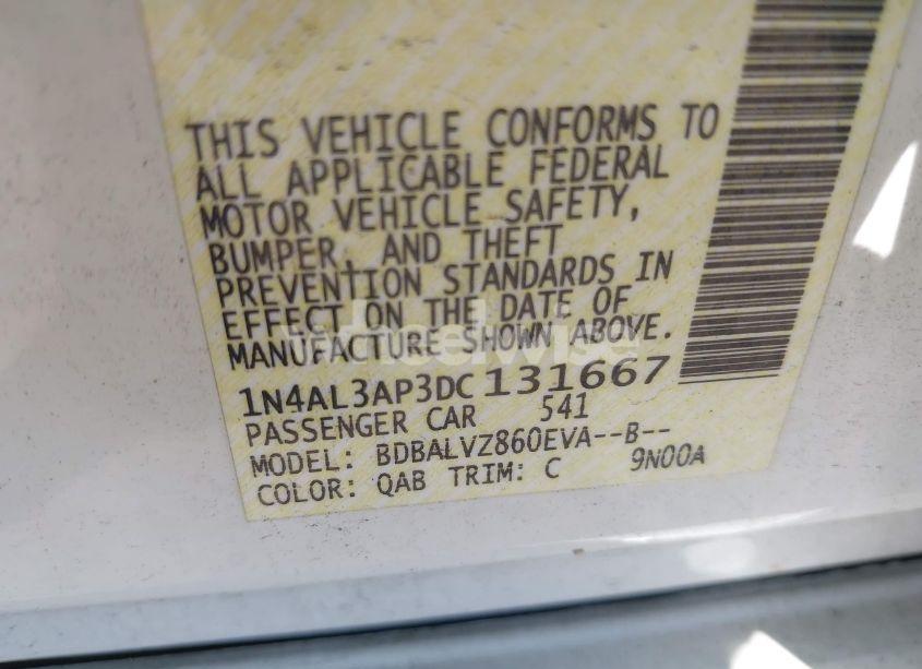 Photo 9 of 2013 Nissan Altima 2.5 SL (VIN 1N4AL3AP3DC131667)