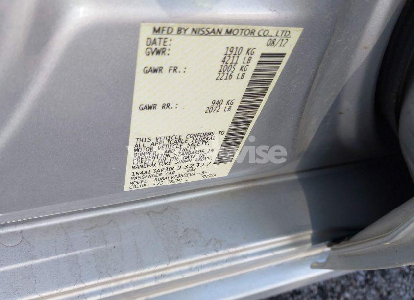 Photo 9 of 2013 Nissan Altima 2.5 SL (VIN 1N4AL3AP3DC132317)