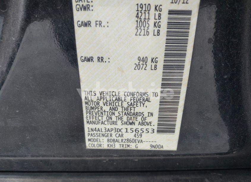 Photo 9 of 2013 Nissan Altima 2.5 S (VIN 1N4AL3AP3DC156553)