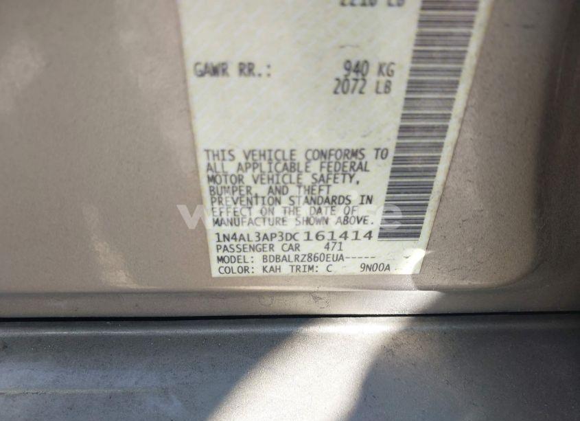 Photo 9 of 2013 Nissan Altima 2.5 S (VIN 1N4AL3AP3DC161414)