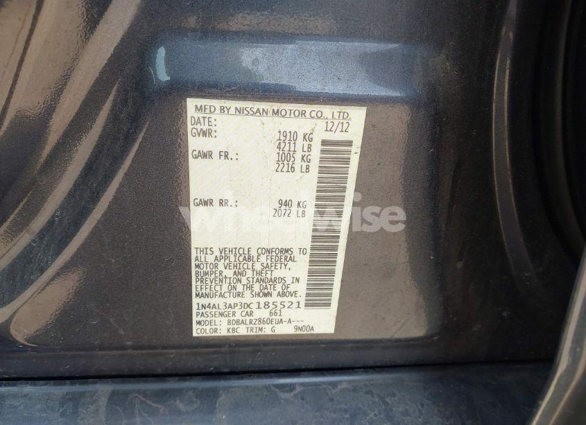 Photo 9 of 2013 Nissan Altima 2.5 S (VIN 1N4AL3AP3DC185521)