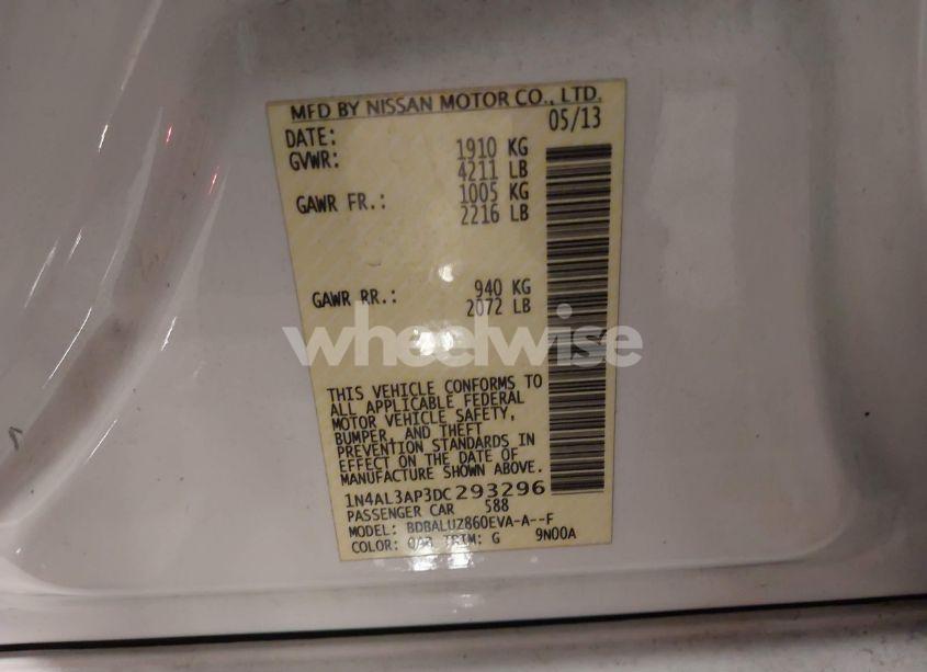 Photo 9 of 2013 Nissan Altima 2.5 SV (VIN 1N4AL3AP3DC293296)