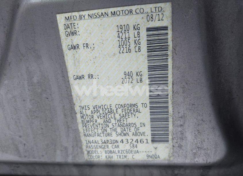 Photo 9 of 2013 Nissan Altima 2.5 S (VIN 1N4AL3AP3DN432461)