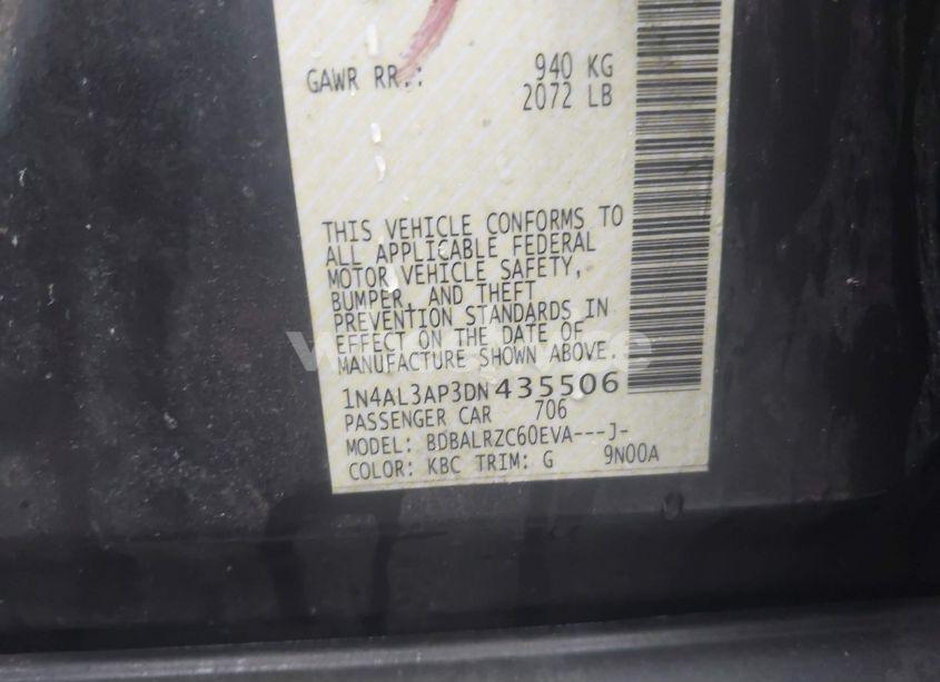 Photo 9 of 2013 Nissan Altima 2.5 S (VIN 1N4AL3AP3DN435506)