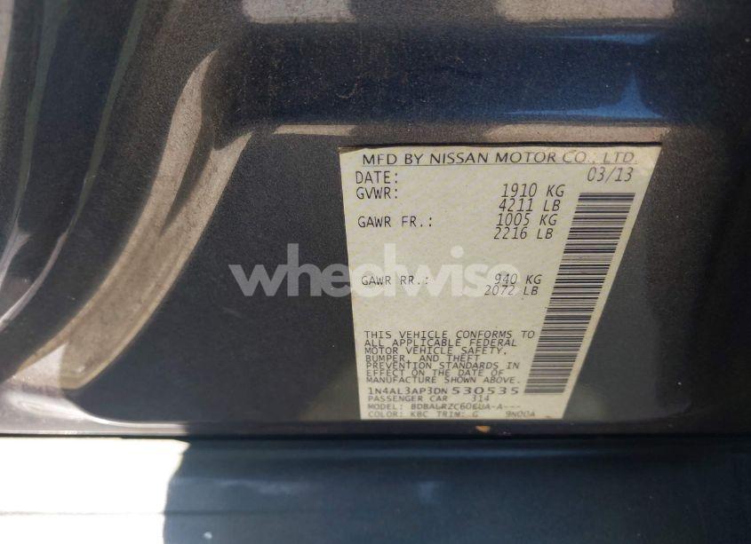 Photo 9 of 2013 Nissan Altima 2.5 S (VIN 1N4AL3AP3DN530535)