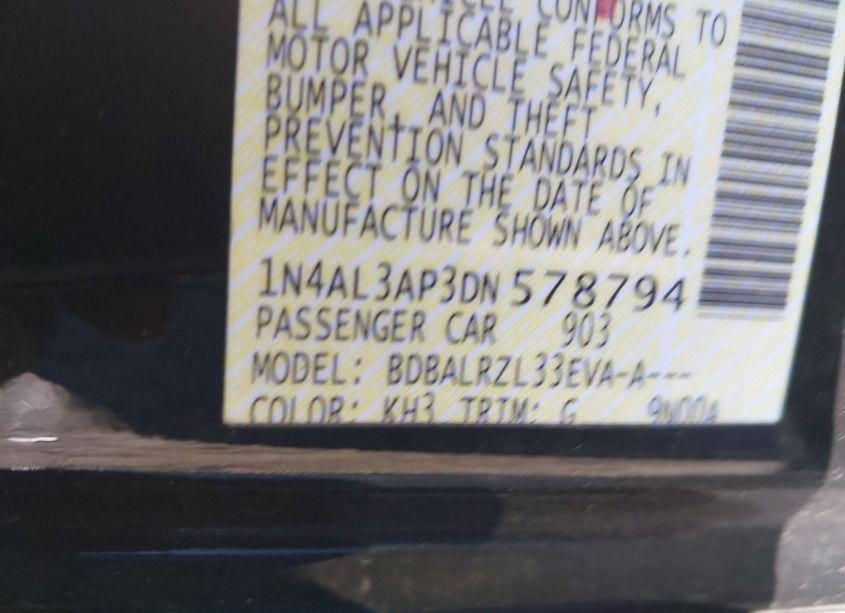 Photo 9 of 2013 Nissan Altima 2.5 S (VIN 1N4AL3AP3DN578794)