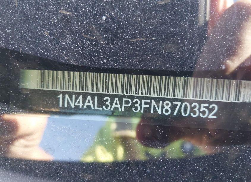 Photo 9 of 2015 Nissan Altima 2.5 S (VIN 1N4AL3AP3FN870352)