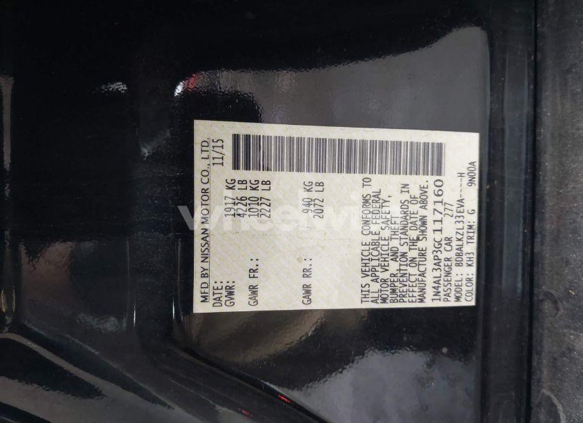 Photo 9 of 2016 Nissan Altima 2.5 SV (VIN 1N4AL3AP3GC117160)